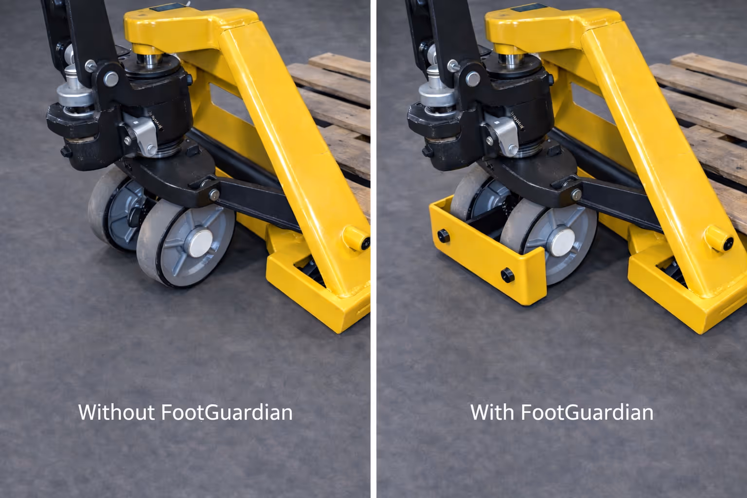 FootGuardian pallet jack protection